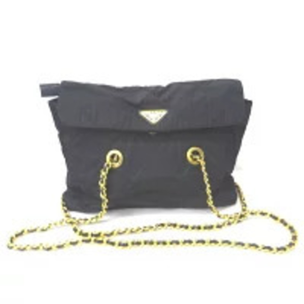 Prada Quilted Chain Shoulder Bag Black